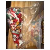 Vintage Christmas Ornament Lot Satin Balls Felt Figures Icicles Mixed