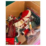 Mixed Christmas Decoration Lot Ornaments Plush Tins Figurines Decor
