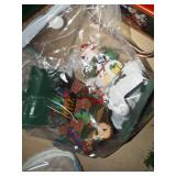 Mixed Christmas Decoration Lot Ornaments Plush Tins Figurines Decor