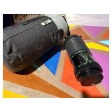 Vintage Manual Focus Zoom Telephoto Lens to 200mm w/ Case Filter