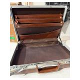 Vintage Samsonite Attache Briefcase Brown Hard Case w/ Organizer