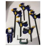 IRWIN Quick-Grip Clamp Lot Bar Clamps Plus Spring & C-Clamp