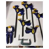 IRWIN Quick-Grip Clamp Lot Bar Clamps Plus Spring & C-Clamp