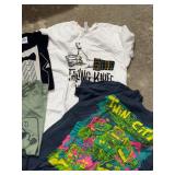 Mixed Graphic T-Shirt Lot of 18 Local Event Music Novelty Tees