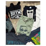 Mixed Graphic T-Shirt Lot of 18 Local Event Music Novelty Tees