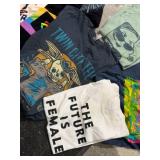 Mixed Graphic T-Shirt Lot of 18 Local Event Music Novelty Tees