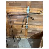 Metal Planter Bird Feeder Railing Clamp & Yard Flag Hanger Lot