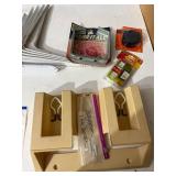 Mixed Household Hardware Lot Shelf Brackets Command Hangers Broom Holder