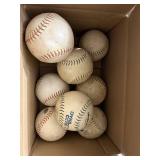 Mixed Lot of 9 Used Baseballs & 1 Softball Practice Game Balls