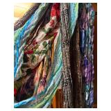 Mixed Fashion Scarves Lot Assorted Prints Crinkle Sheer Knit Styles