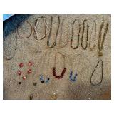 Mixed Costume Jewelry Lot Necklaces Bracelets Earrings Pendants