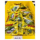 50 pk TICKLE TAIL GRUBS (Northland Tackle) green/orange/white