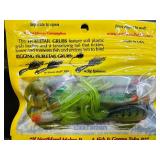 50 pk TICKLE TAIL GRUBS (Northland Tackle) green/orange/white