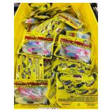 50 pkgs Northland Tackle MIMIC MINNOW TAILS - pink/blue/silver w/ black dots
