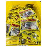 50 pkgs MIMIC MINNOW TAILS (Northland Tackle) - sparkly green/red/silver