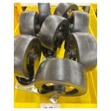 8 CASTERS - Black & Chrome