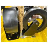 8 CASTERS - Black & Chrome