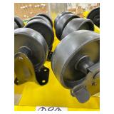 (8) CASTERS - Black - see photos for scale