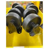 (8) CASTERS - Black - see photos for scale