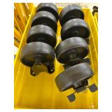 (8) CASTERS - Black - see photos for scale