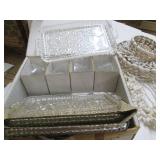 Shell chime and glass serving ware...