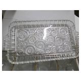Shell chime and glass serving ware...