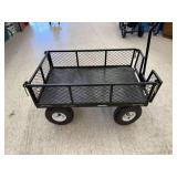 Yardworks Steel Garden Cart with Drop Down Sides