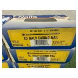 10 1# Boxes 2 1/2" 8D Galv Casing Nails