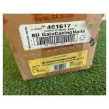 30 1# Boxes 2 1/2" 8D Galv Casing Nails