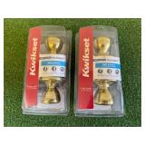 2 New Kwikset Bed & Bath Doorknobs