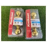 2 New Kwikset Bed & Bath Doorknobs