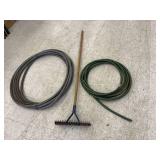 Long Handle Garden Tool & Garden Hose