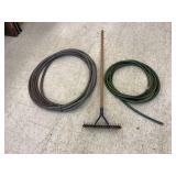Long Handle Garden Tool & Garden Hose
