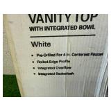 New 19" x 17" Cultured Marble Vanity Top