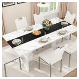 70.9" Large Kitchen Dining Room Table for 6-8 People, Rectangular Wooden Kitchen Table