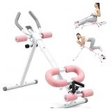 EPHESPORT 2 in 1 Ab & Rowing Machines for Home,Multifunctional Ab Machine, Ab Workout Equipment for Home Gym, Adjustable Core & Waist Trainer with 15 Height Levels & 3 Incline Angles, Rowing Mode, Kne