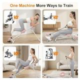 EPHESPORT 2 in 1 Ab & Rowing Machines for Home,Multifunctional Ab Machine, Ab Workout Equipment for Home Gym, Adjustable Core & Waist Trainer with 15 Height Levels & 3 Incline Angles, Rowing Mode, Kne