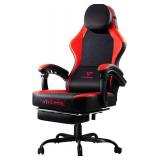 Ergonomic Video Gaming Chair for Adults, 400 lbs PC Computer Chair, Racing Office Chair, Silla Gamer Height Adjustable Swivel Chair with Lumbar Vibration Support and Headrest