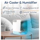 New In Box --- Ontel Arctic Air Turbo Chill Evaporative Cooler with HydroChill Technology, 4-Speed Portable Air Cooler Fan, Up To 8 Hr Per Fill, 7-Color LED, Simple & Whisper Quiet Operation, for Home