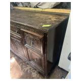 Large Antique Solid Oak Dresser 66 inches wide, 21 inches deep, 37 inches tall