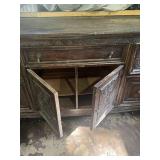 Large Antique Solid Oak Dresser 66 inches wide, 21 inches deep, 37 inches tall