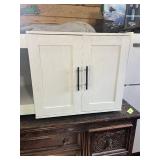 White Entertainment Center 55 inches wide, 18 inches deep, 22 inches tall