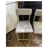 Pair of Gold and Gray Bar Stools - sit 25 inches high