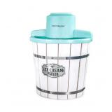 Nostalgia 4-Quart Parlor Wood Bucket Electric Ice Cream Maker