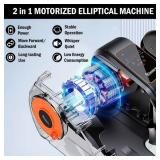 Under Desk Elliptical Machine Electric Ellipse Leg Exerciser for Seniors with 12 Adjustable Quiet Portable Elliptical Machine, Seated Pedal Exerciser with Remote Control