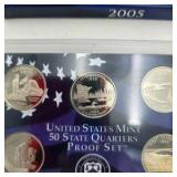 2002 U.S. Mint Proof Set + 2005 50 State Quarters Proof Set – Original Cases & COA