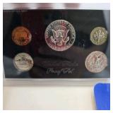 1970-S U.S. Mint Proof Set – 5 Coin Set With 40% Silver Kennedy Half Dollar – Original Blue Holder