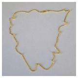 925 Sterling Silver Gold Plated Necklace – New Delicate Chain Jewelry