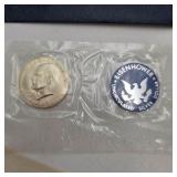 1973-S Eisenhower Uncirculated Silver Dollar – 40% Silver Blue Pack Ike Dollar With Envelope & COA