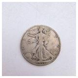 1935 Walking Liberty Half Dollar – 90% Silver – Early Date Silver Half – Approx. 0.3617 Troy Oz Silver